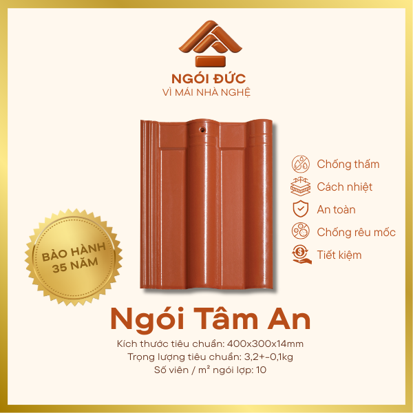 Ngói Sóng Tráng Men - Tâm An